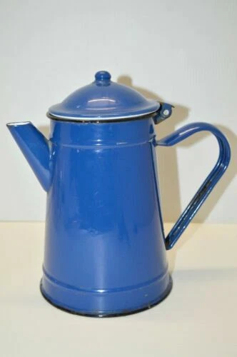 Cafetières et moulins à café de collection bleus