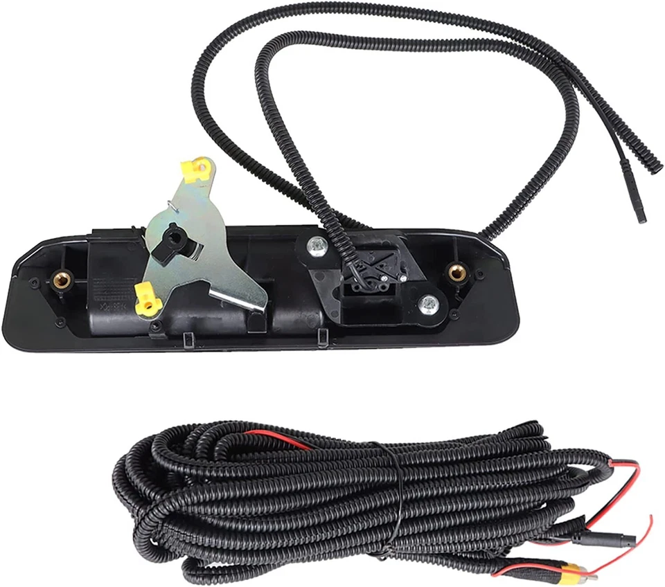 Manija de puerta trasera negra con cámara de reversa de plástico ABS para Toyota Tacoma 2005-2014 Foto 3 de 4