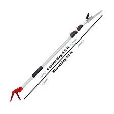 4.6-10 Foot Extendable Tree Pruner, Cut and Hold Pruning Trimmer, Long Reach ...