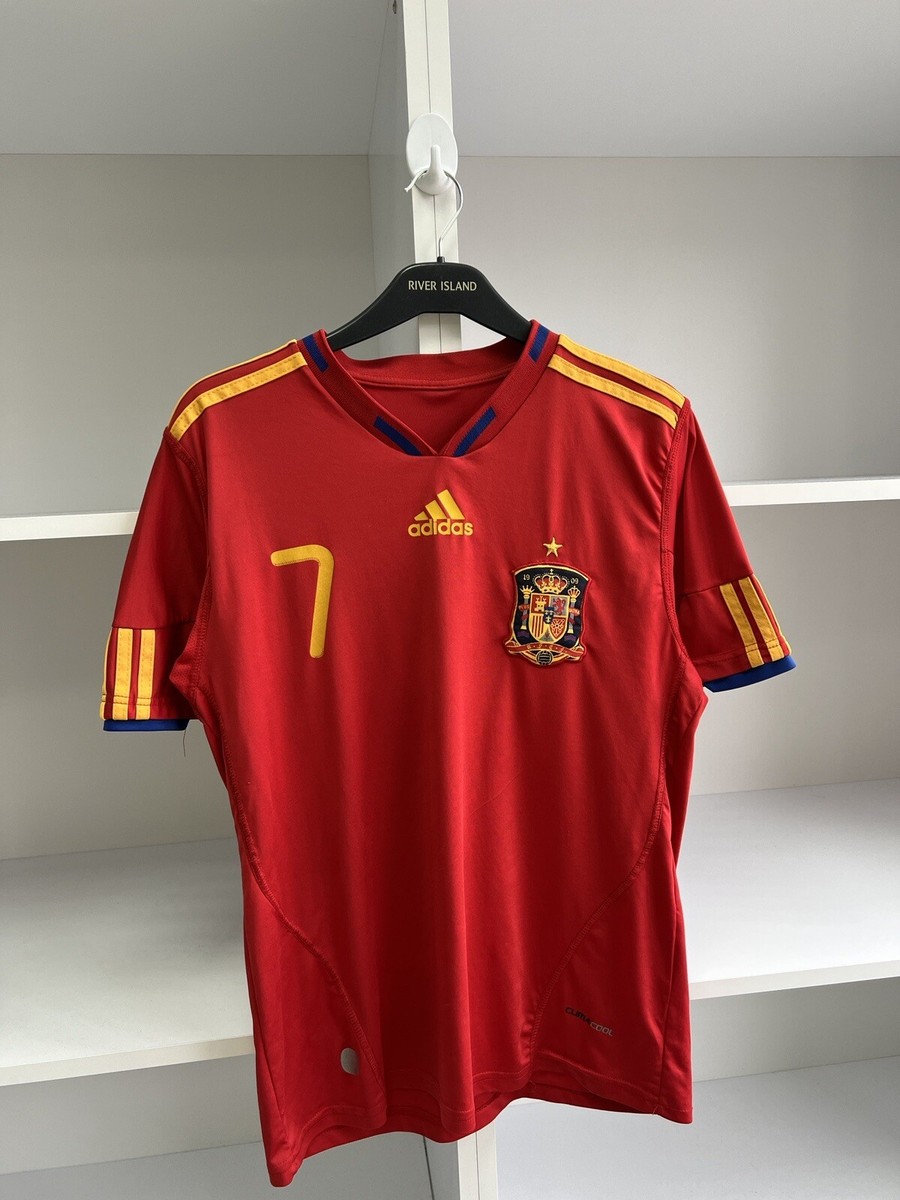 スペイン代表 アディダス DAVIDVILLA ユニフォー EURO 2008 David Villa #7 Spain 2008 2009 Home Football Shirt Soccer
