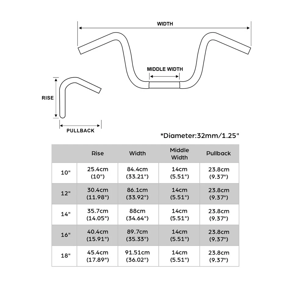 Barras de manillar de suspensión de elevación de 10""/12""/14""/16""/18"" aptas para Harley Sportster Dyna Foto 3 de 4