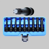 BGS Schlagnuss Schlagschrauber Torx Kraft Biteinsatz Set T-Profil T20-T70 1/2