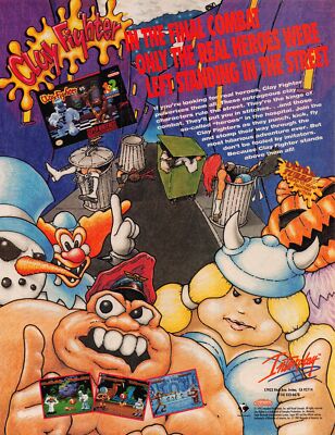 ClayFighter Super Nintendo Video Game 1990s Print Advertisement