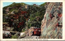 Circular Bridge From Track Below Mt Lowe California CA WB Postcard UNP EC Kropp