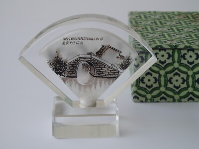 Chinese Reverse Inside Painting Xing Xing Electronic Co Ltd Glass Fan Stand Box