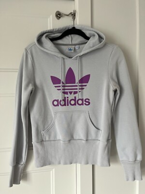 SALE Pre-Owned ADIDAS Original Pullover Hoodie Trefoil Light
