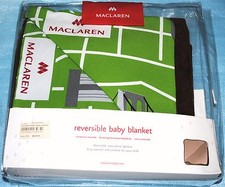 Couverture réversible thème New York Marron Mac Laren neuve