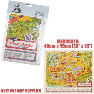 Walt Disney World Park Magic Kingdom Map 50th Anniversary Vault Reproduction
