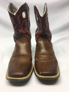 brown red boots