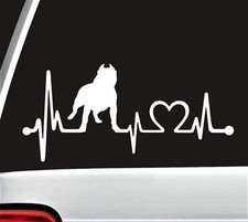 Pit Bull Pitbull Pittie Heartbeat Lifeline Dog Decal Sticker Car Window K1004