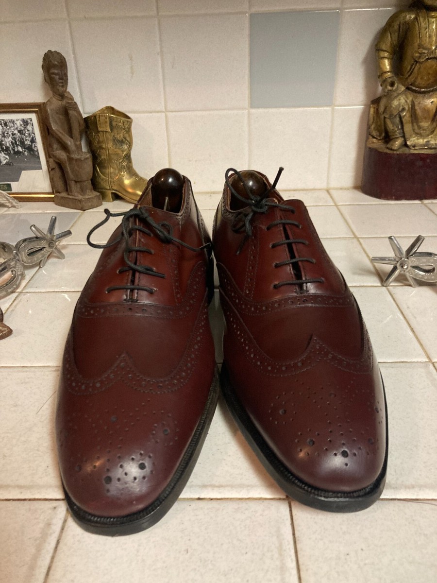 Vintage Brown  Bostonian Crown Windsor 9 D/B Leather Wingtip Oxford Dress Shoes Bostonian Crown Windsor Dress Shoes for Men with Upper  main image 3