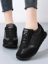 Zapatos Tenis Negros Deportivos Para Mujer Zapatillas Deportiva de Moda Calzado