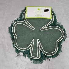 Storehouse Brand Shamrock Shaped Placemats (4) St Patrick's  15" NIP