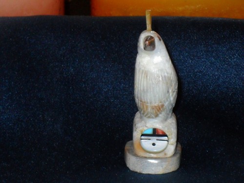 Quail Zuni Fetish Animal Figure Carved Stone signed Darrin Boone - Picture 2 of 15