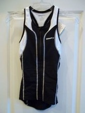 New Craft Sports Womens PT Singlet XS Black/White Tri Top