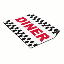 Car Magnet Set of 2 Diner Red Black Food Bar Restaurant Food Truck