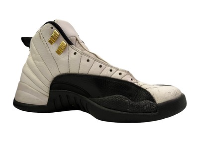 Nike Jordan 12 Retro‎ Taxi 2013 Mens Basketball Sneaker Shoes 130690-125 Sz 10.5 RARE? Nike Air Jordan 12 XII Retro Taxi White Black Gold Sz  main image 4