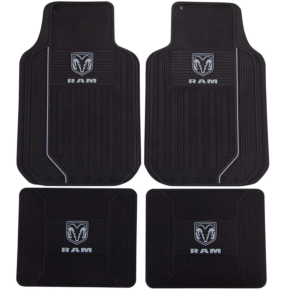 New FULL SET Dodge RAM Car Truck Seat Covers Floor Mats Steering Wheel Cover Foto 2 de 4