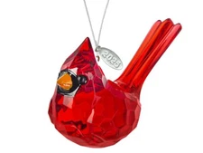 Cardinal Memorial Gift, Red Bird Cardinal Ornament Gift Hanging Acrylic Crystal