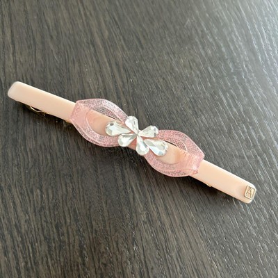 ALEXANDRE DE PARIS Barrette Baby Pink 4.2 inch