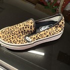 VANS Slip-On Women’s US 5.5 Leopard Print Slip-On Low Top Cotton Beige/Black — photo 2