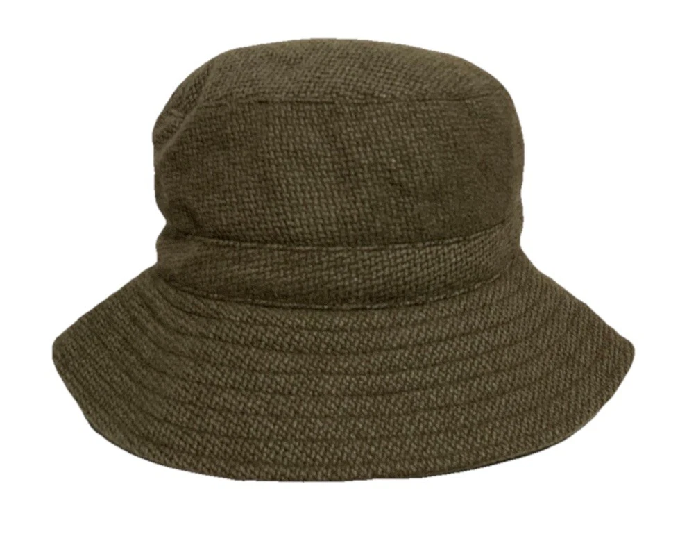 Ralph Lauren Purple Label Brown 100% Cashmere Unisex Bucket Hat Great Conditions