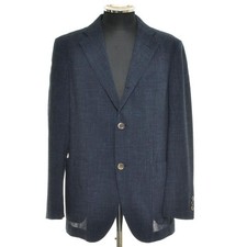 J.PRESS Navy Unstructured Blazer Shell Button Wool Blend M Auth