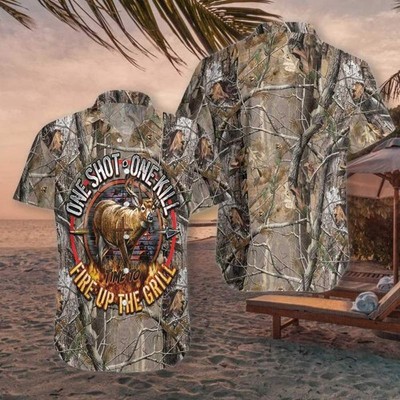 One Shot One Kill Hawaiian Shirt Unisex Adult