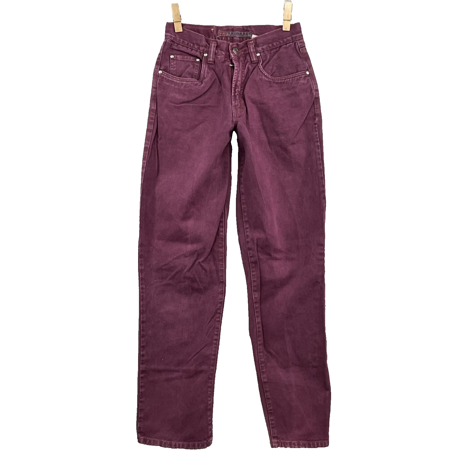Vintage Unionbay Jeans 28x32* Burgundy Mom 90s Western Skate