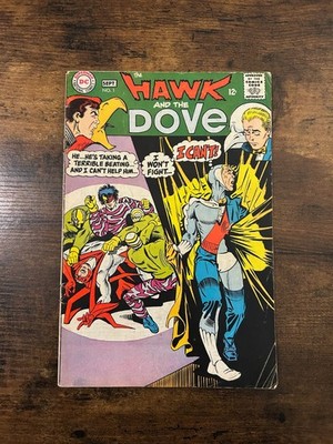 Hawk And The Dove #1 DC Comics (1968) 1.8 GD- Detached Cover Steve Ditko