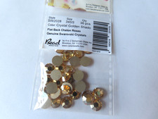 36 Swarovski Flatbacks 34ss Golden Shadow/foiled. 2028