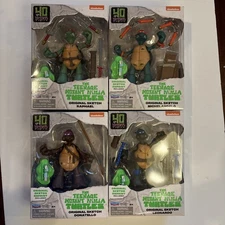(SET OF ALL 4) Teenage Mutant Ninja Turtles 40th Original Sketch Figure TMNT NEW