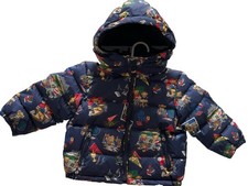 Polo Ralph Lauren Baby Boy Down Classic Bears Coat W Hood Sz 12 Months New