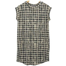 Dalia Cap Sleeve Abstract Print Comfy Stretch Summer T-Shirt Mini Dress Size S