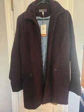 Merino Wool IBEX Lexie Full Zip  Winter Coat - Large   NWT