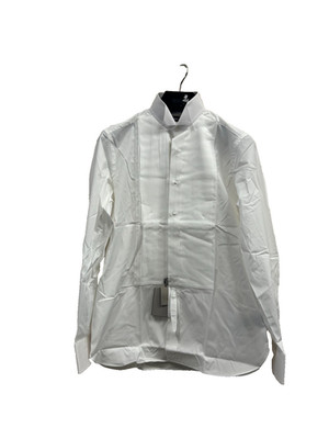 TOM FORD Wing-Kragen Vorne-Aus Baumwoll-Poplin Smoking-Hemd Größe 41 Ref CB120