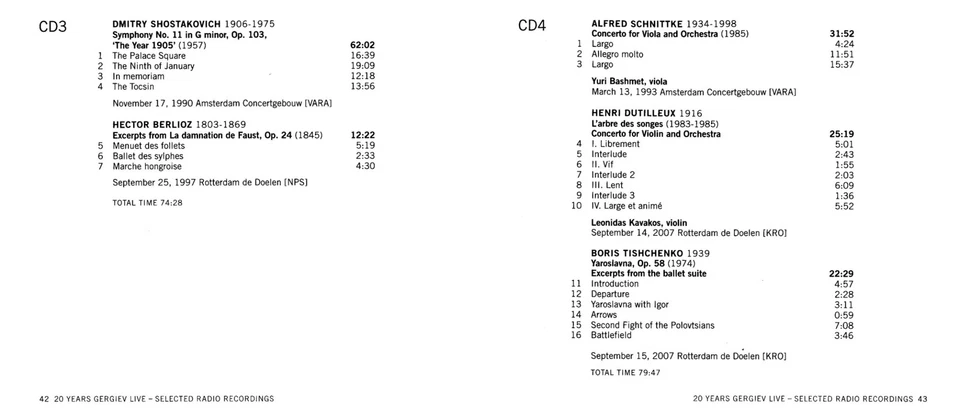 Rotterdam Philharmonic - 20 Years Valery Gergiev Live (CD, 2008, 4 Discs, RPHO) - Image 4 of 4