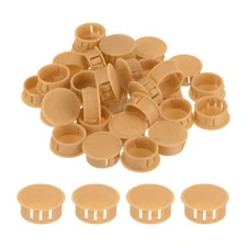 64Pcs 22mm Orange Nylon Plastic Round Locking Hole Plugs Insert End Caps
