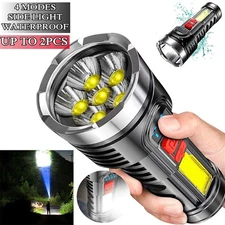 350000000 Lumen Super Bright LED Tactical Flashlight Rechargeable LED Work Light