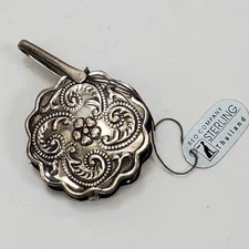 Vintage Victorian REO 925 Sterling Silver Engraved Repousse Pincushion Thailand