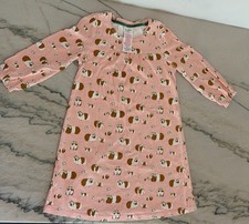 Mini Boden Pink Guinea Pig Long Sleeve Nightgown, Size 3-4