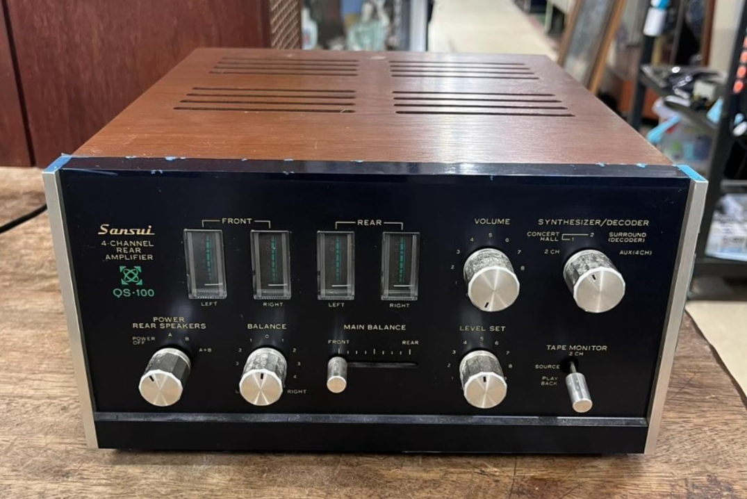 アンプ Sansui QS-100 Sansui QS-100 4-Channel Rear Amplifier AC100V 50Hz/60Hz 85W