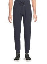 $200 NWT Onia Waffle Knit Cotton Blend Navy Drawstring Ankle Joggers Size L