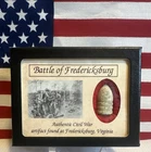 Civil War Bullet from The Battle of Fredericksburg, VA with Display Case & COA