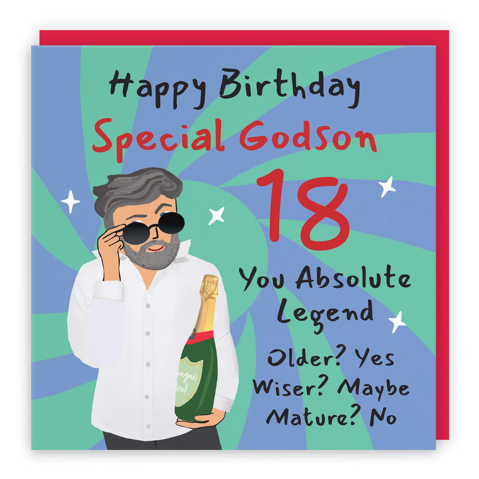 18th Godson Birthday Card Cool Dude Laugh Out Loud