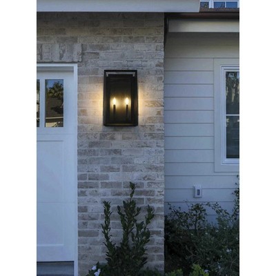 Outdoor Wall Sconce Light Fixture Clear Glass Exterior Porch Walkway Lamp 19.5''