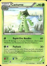 Cacturne 10/116 Rare Plasma Freeze Pokemon Lightly Played
