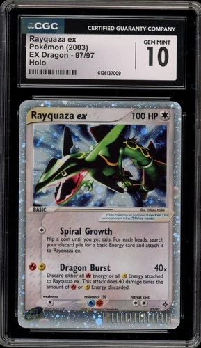 Pokemon Rayquaza ex EX Dragon Holo Ultra Rare #97 CGC 10 Gem Mint