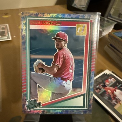 2025 Donruss Rocket Emojis Chase Burns Rated Prospect #146 Reds  