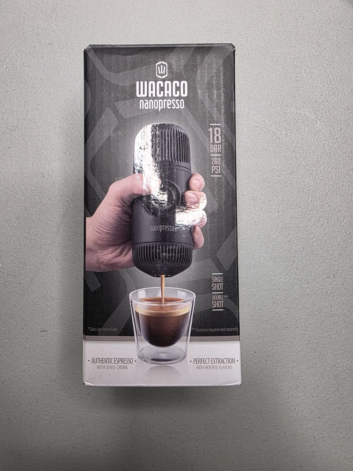 WACACO Nanopresso Portable 18 Bar 260 Psi Espresso Machine - Black
Opens in a new window or tab